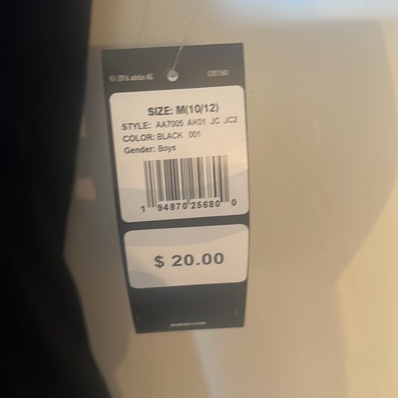NWT kids black Adidas T-shirt, size medium 10/12 - Picture 2 of 5